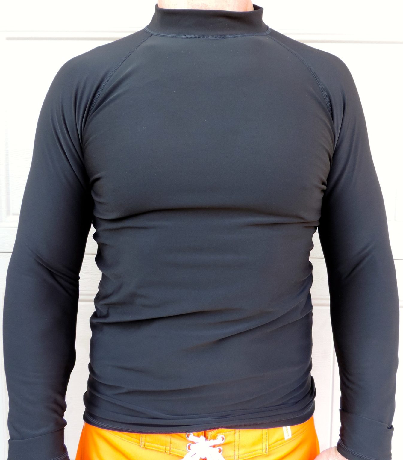 Men’s Thermal, Long Sleeve, Rash Guard, All Black Liquid Peace